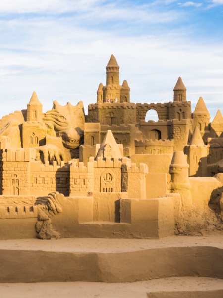 Elaborate sand castle